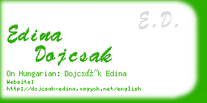 edina dojcsak business card